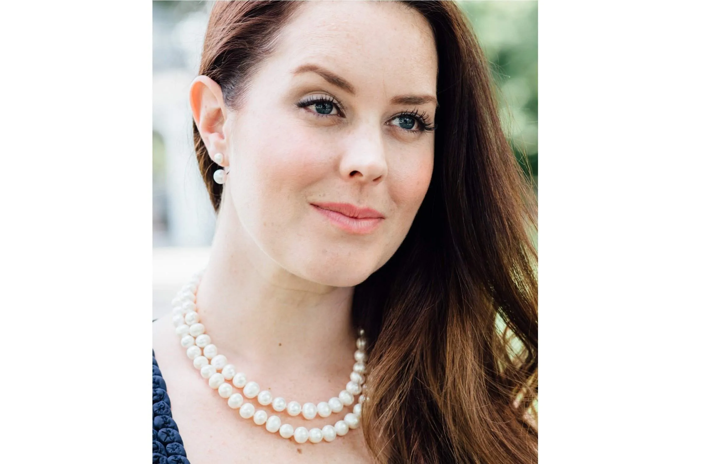 White Double Strand Layer Freshwater Pearl Necklace 10mm