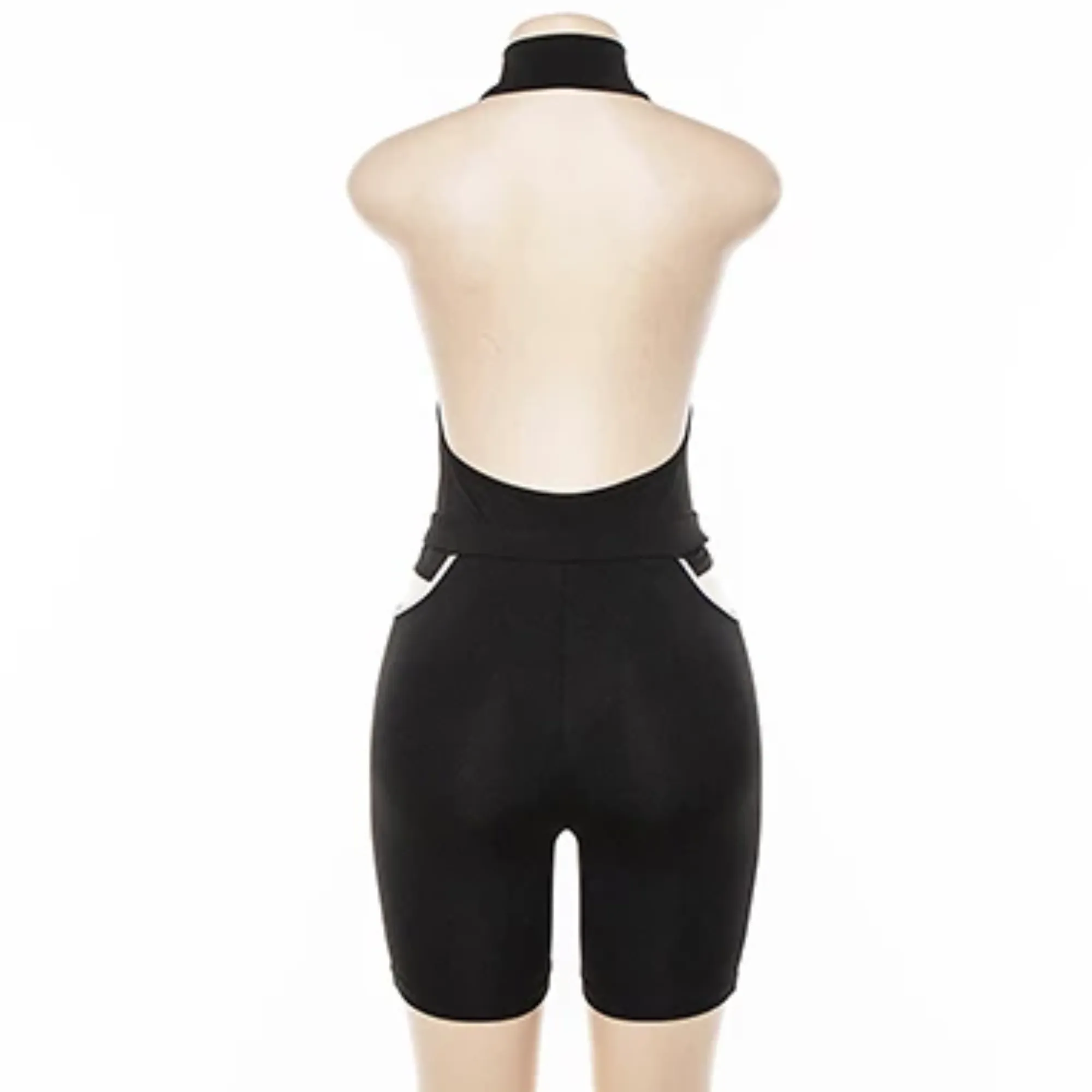 Women's Casual Reflective Striped Two-Piece Fitness Set | Top And Shorts