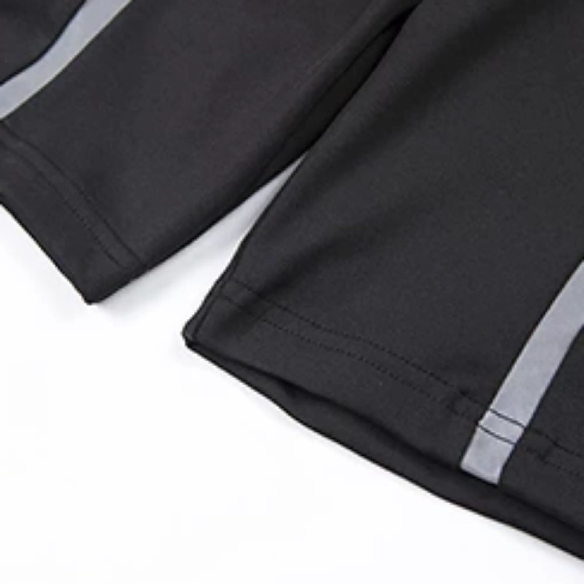 Women's Casual Reflective Striped Two-Piece Fitness Set | Top And Shorts