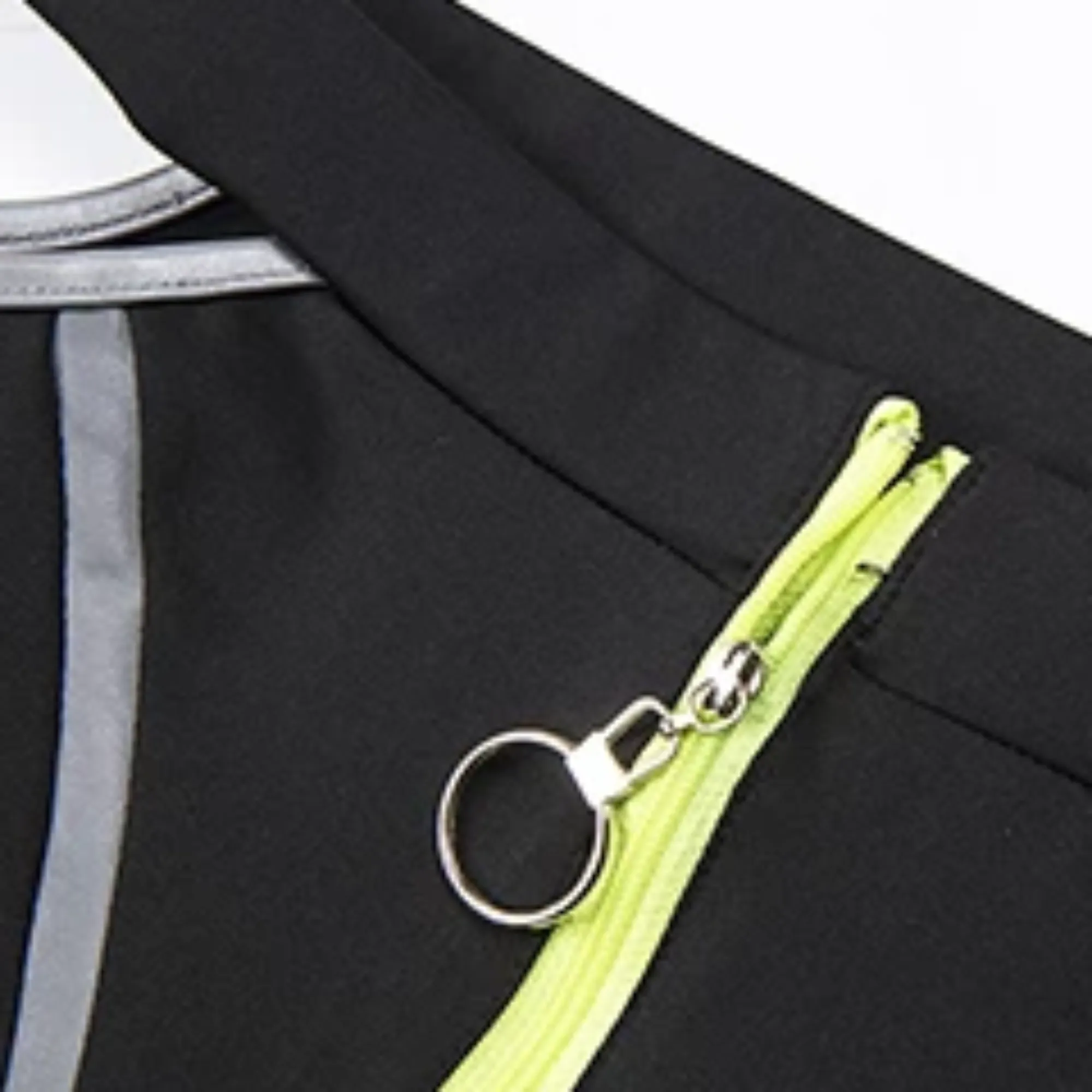 Women's Casual Reflective Striped Two-Piece Fitness Set | Top And Shorts
