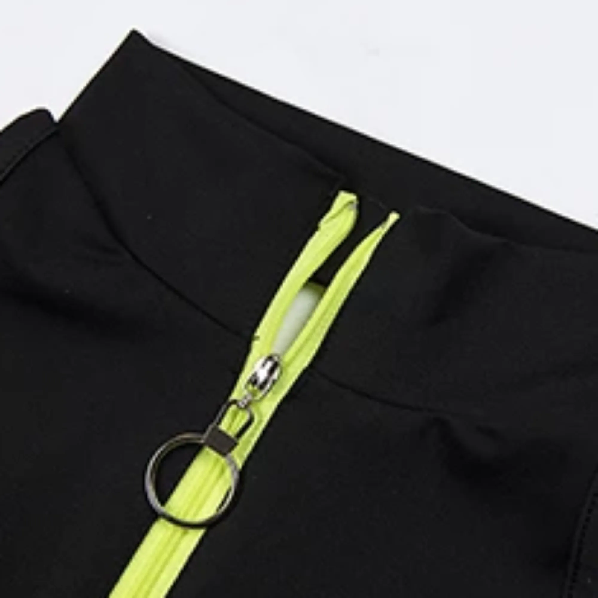 Women's Casual Reflective Striped Two-Piece Fitness Set | Top And Shorts