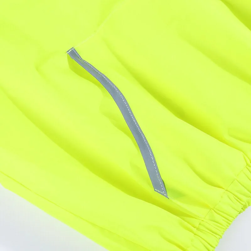Women's High Waist Loose Reflective Two-Piece Suit