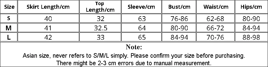 Women's Reflective Long Sleeve Two-Piece Dress